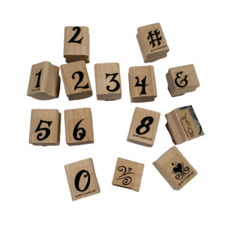 Stampin Up Rubber Stamps Numbers Not Complete Set